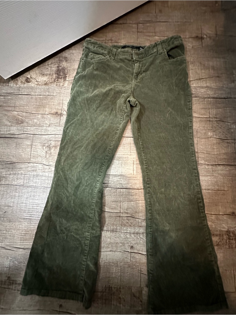 Calvin Klein Jeans Olive Green Corduroy Flare Pants